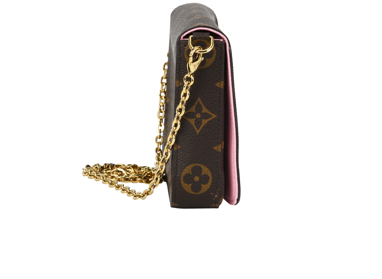 Vivienne Holiday Felicie Pochette, &pound;1,500, Handbags, Brown, Canvas, Side view